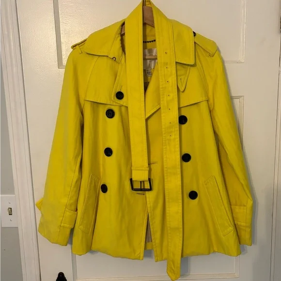 Coach yellow coat XS classic style - Picture 3 of 10